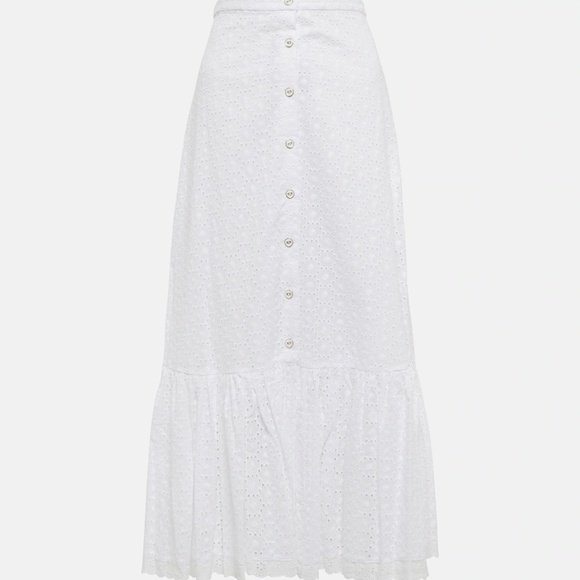 CAROLINE CONSTAS Raya broderie anglaise midi skirt - Picture 2 of 9